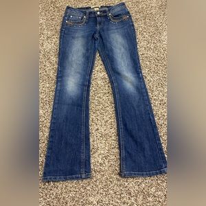 MUDD SIZE 12 girls embroidery Bling Bootcut/Flare Jeans